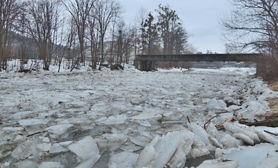 Rožnovská Bečva dnes ráno