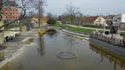 Plzeň- obnovená Mlýnská strouha