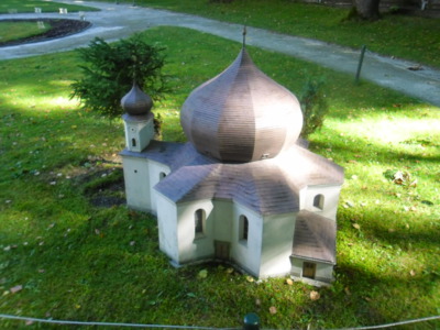 Kostel v Železné Rudě v miniatuře