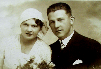 Svatební fotka Lumíra a Ludmily Bártových