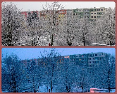 Denní a večerní pohled