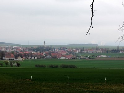 Pohled asi na Krabčice - ještě bylo celkem jasno