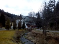 Hotel Šumava - na jeho místě stával jeden z mlýnů na zlatou rudu