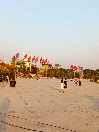 Esplanáda na nábřeží Mekongu, Vientiane