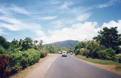 Samoa - silnice z letiště