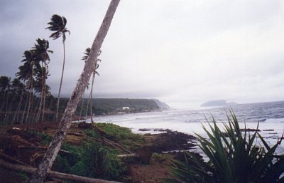 Samoa - jih Upolu s pohledem na ostrov Nuutele