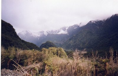 Pohled na Novozélandské Alpy