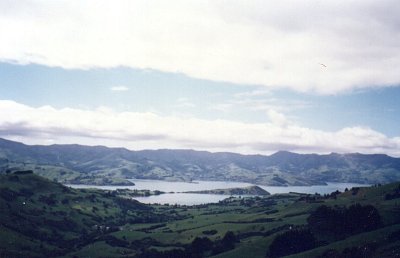 Cesta do Akaroa na poloostrově Banks