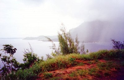 Déšť na Bora Bora