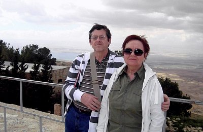 Jordánsko 2010, hora Nebo, dole pod námi je biblická Země zaslíbená