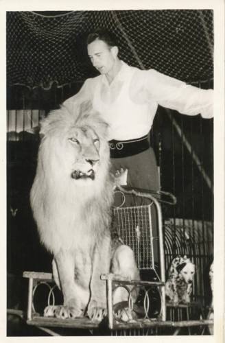 J. Kludsky se lvem v Madarsku-1961