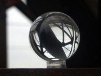 Skleněná koule zobrazuje jako čočka oka