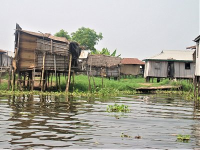 Benin, jezerní vesnice Ganvié