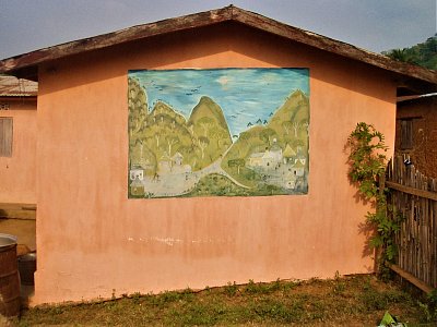 Togo - zdobený domek