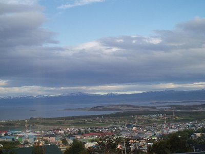 Pohled na město Ushuaia