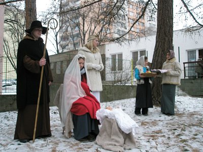 Betlémská rodina na sídlišti