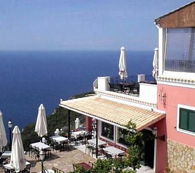 4. Korfu, restaurace na vyhlídce Bella Vista