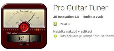 Pro-guitar-tuner aplikace do mobilu zdarma