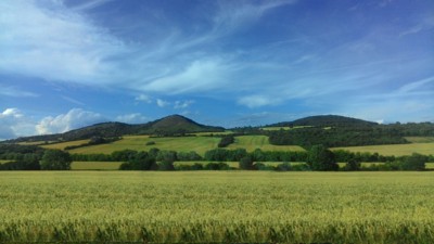 Cesta na severozápad-pohled z auta