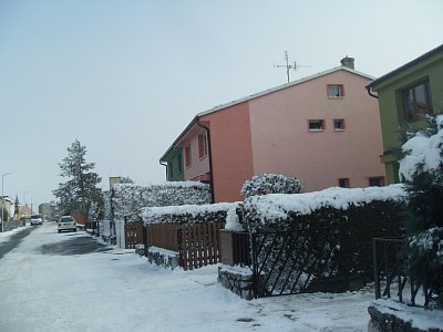 Zimní ulice v Protivanově