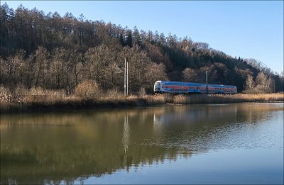 Vláček u Poštovního rybníku