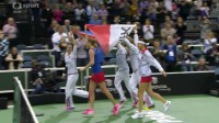 Radost, štěstí a a nadšení vítězného českého týmu ve Fed-Cupu