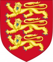 Na znaku anglického království je lev znázorněn 3x a na českém znaku i s moravskou orlicí 2x